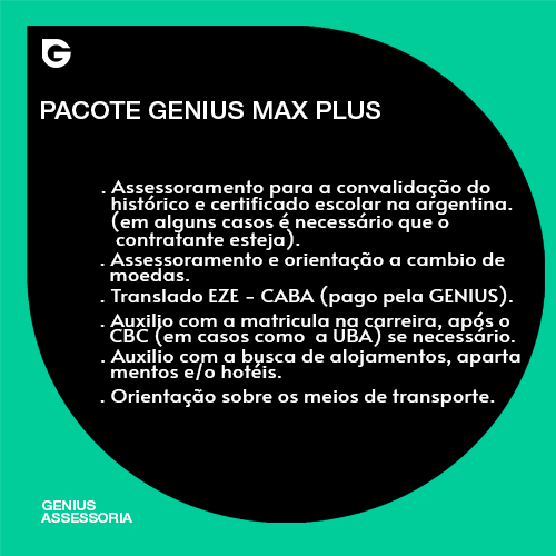 PACOTE GENIUS MAX PLUS R$ 3.900