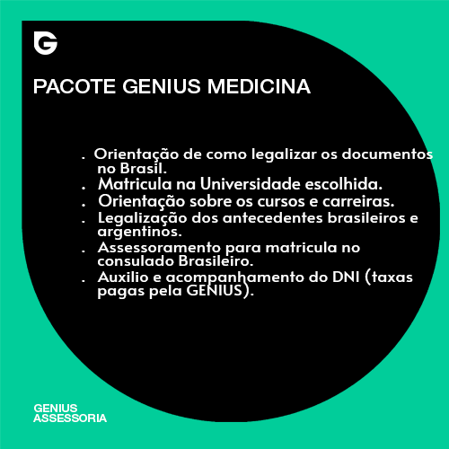 PACOTE GENIUS MEDICINA R$ 7.000