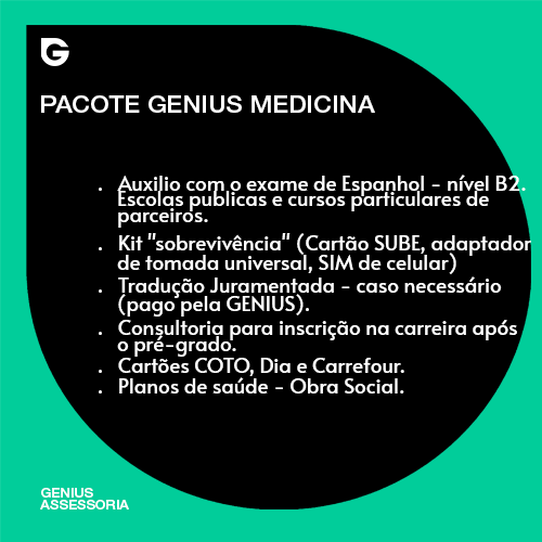 PACOTE GENIUS MEDICINA R$ 7.000