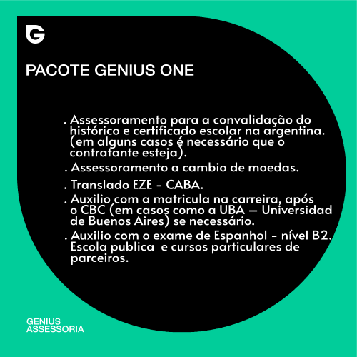 PACOTE GENIUS ONE R$ 2.950